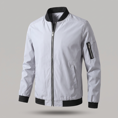 SLEEVE ZIP BOMBER JACKET