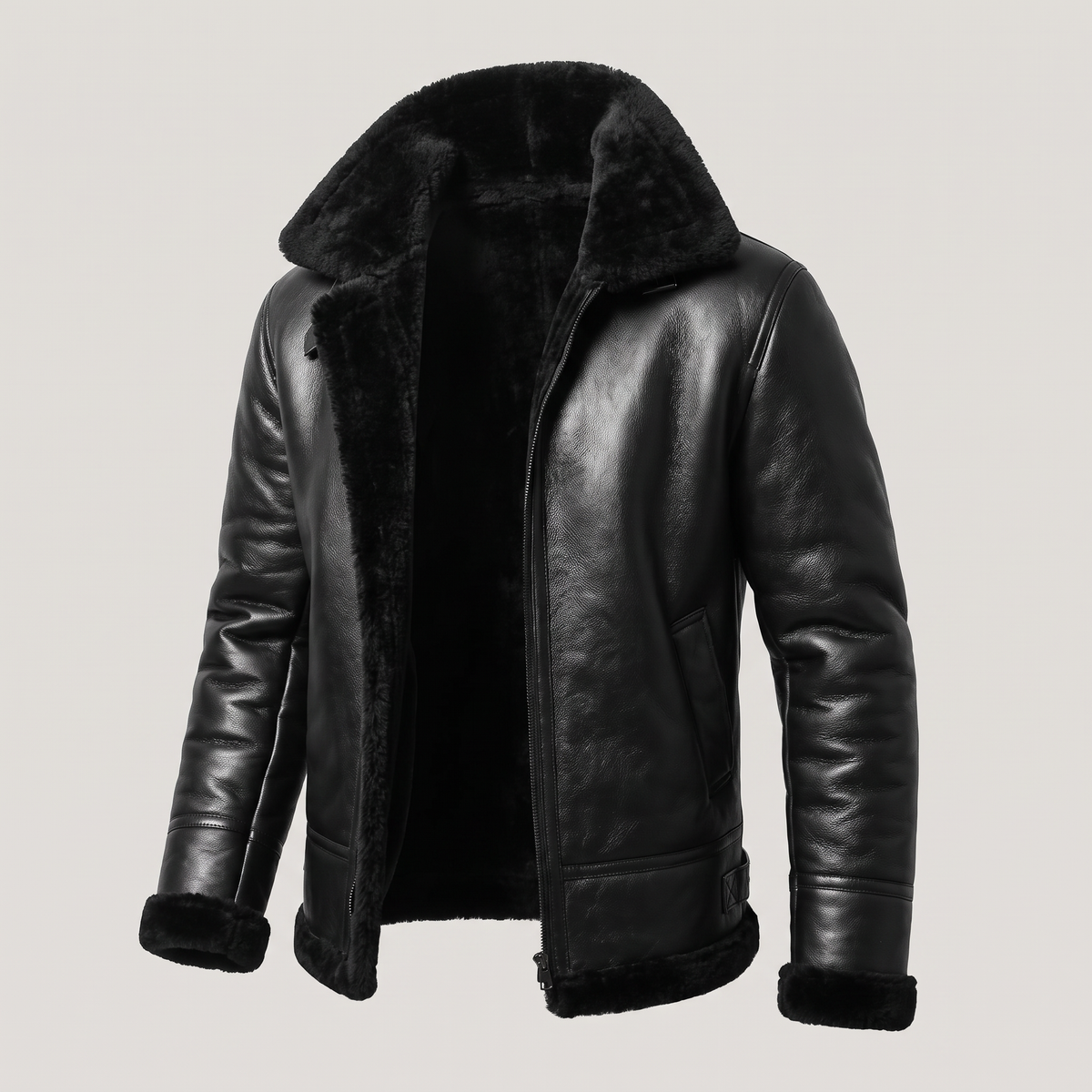 FAUX FUR LINED CASUAL JACKET