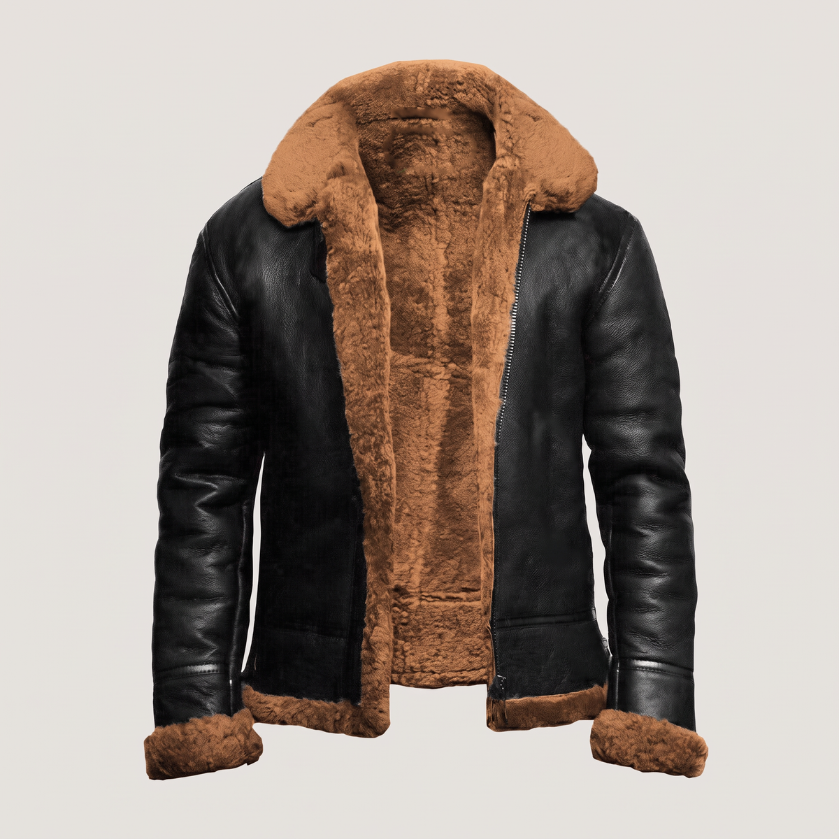 FAUX FUR LINED CASUAL JACKET