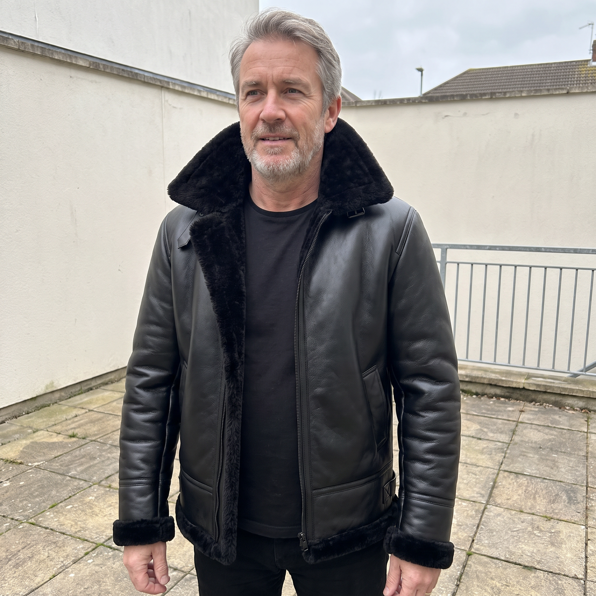 FAUX FUR LINED CASUAL JACKET