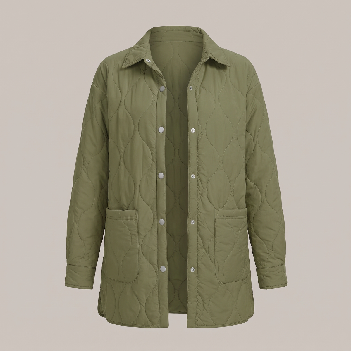 COLLARED QUILTED LAYER