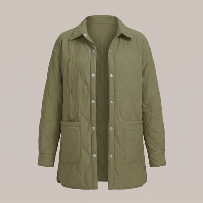 COLLARED QUILTED LAYER