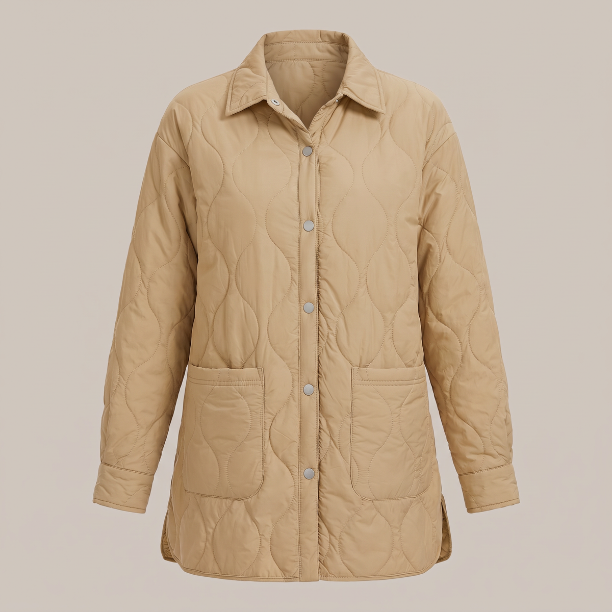 COLLARED QUILTED LAYER