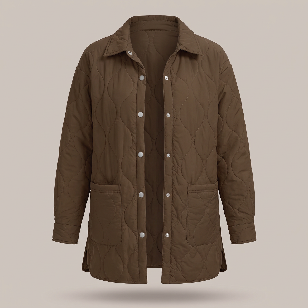 COLLARED QUILTED LAYER