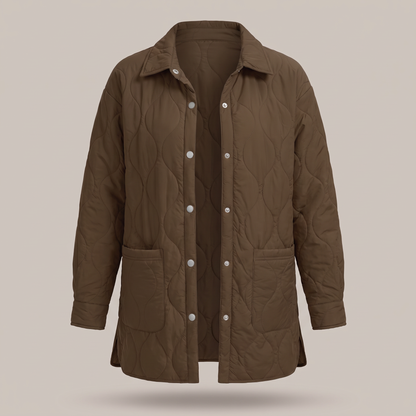 COLLARED QUILTED LAYER