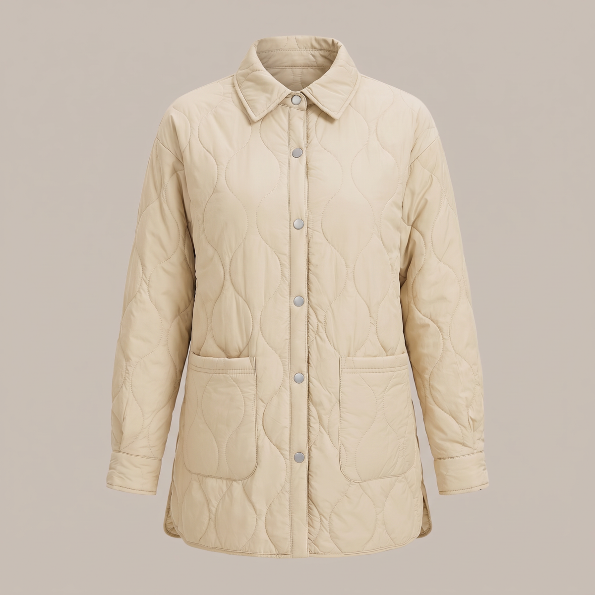 COLLARED QUILTED LAYER