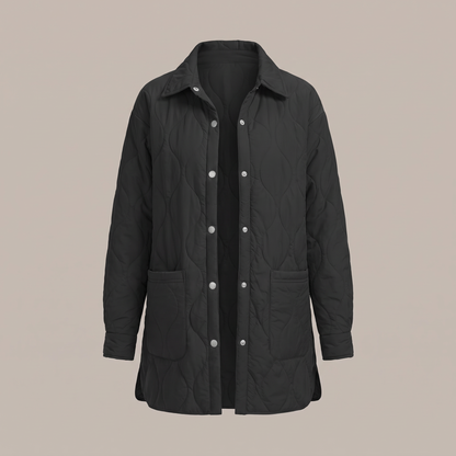COLLARED QUILTED LAYER
