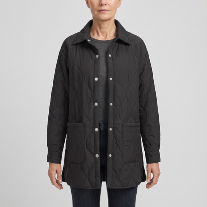 COLLARED QUILTED LAYER