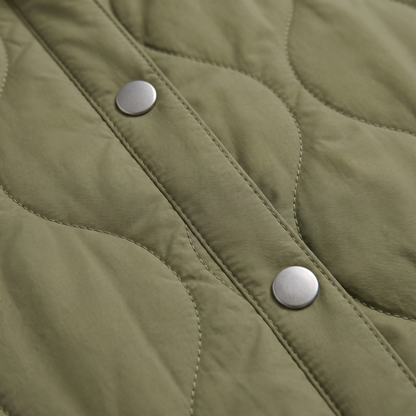 COLLARED QUILTED LAYER