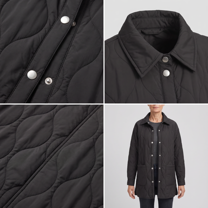 COLLARED QUILTED LAYER