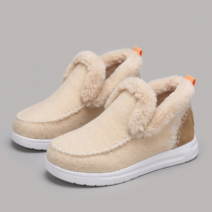 STITCHED WINTER SLIP-ON BOOTS
