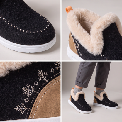 STITCHED WINTER SLIP-ON BOOTS