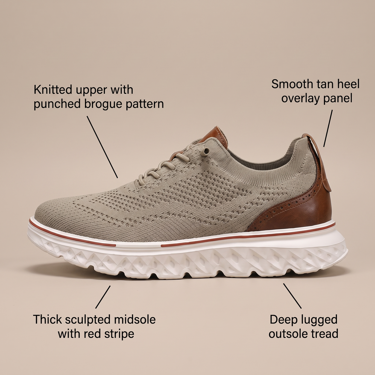 SCULPTED SOLE CASUAL TRAINERS