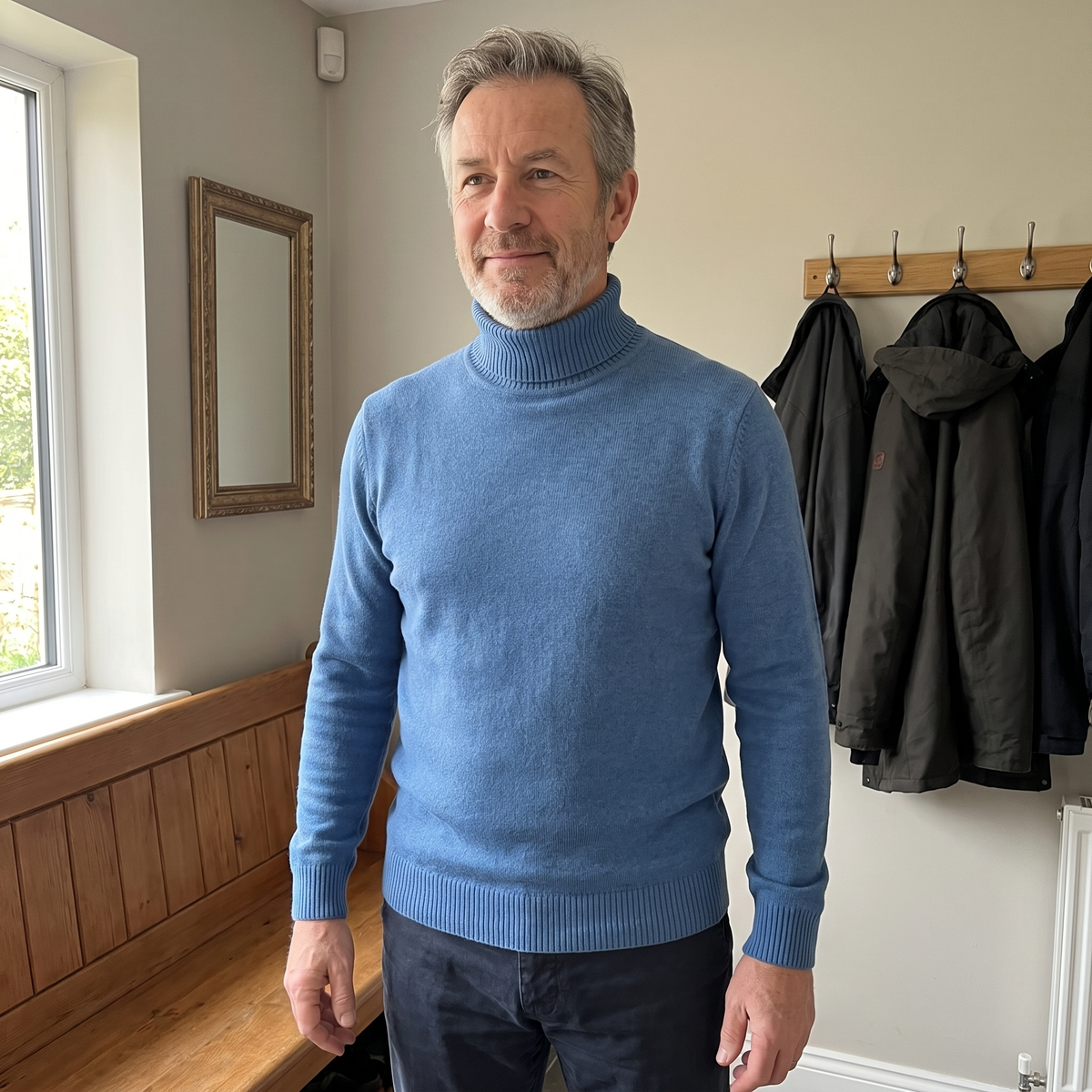 CASHMERE ROLL NECK JUMPER