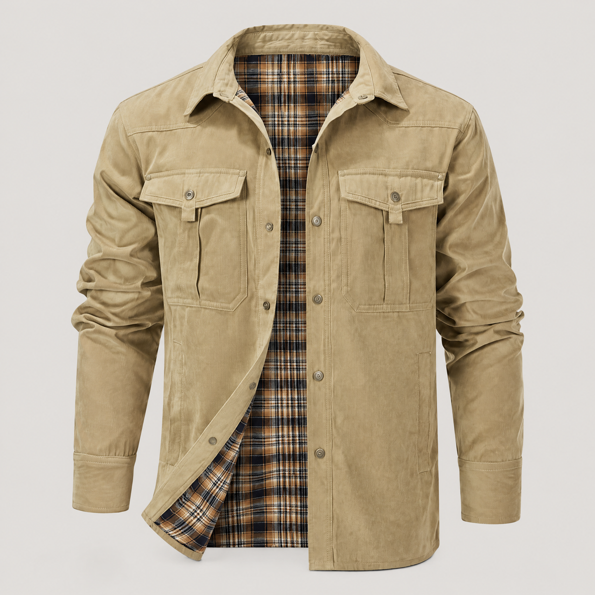 TARTAN LINED UTILITY OVERSHIRT