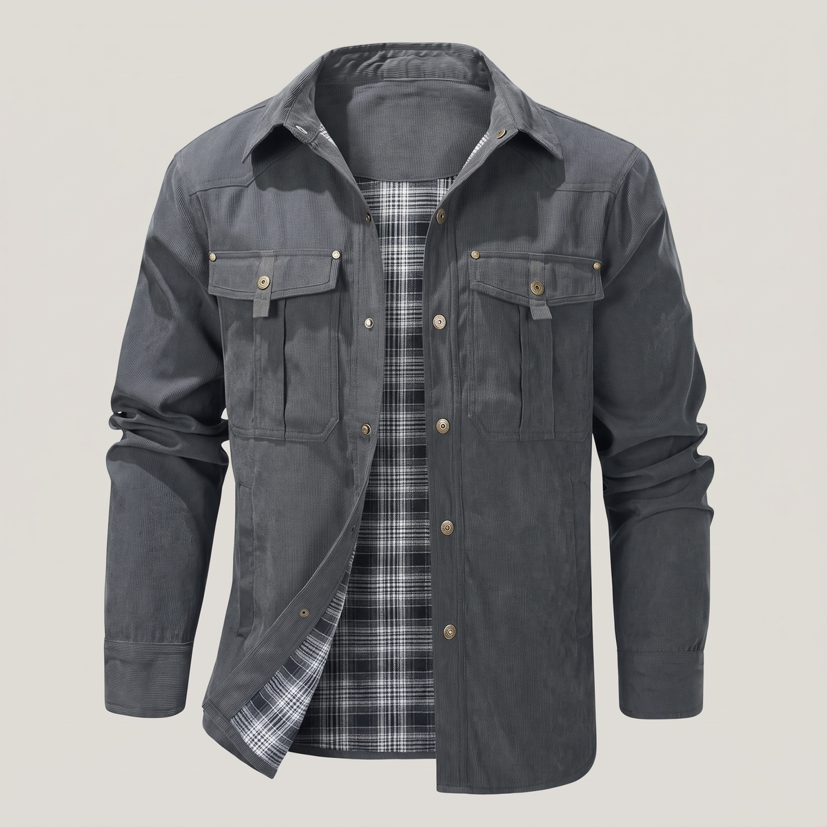 TARTAN LINED UTILITY OVERSHIRT