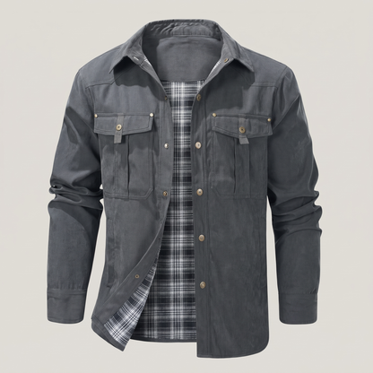 TARTAN LINED UTILITY OVERSHIRT