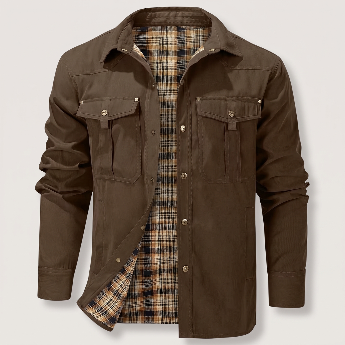 TARTAN LINED UTILITY OVERSHIRT