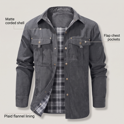 TARTAN LINED UTILITY OVERSHIRT