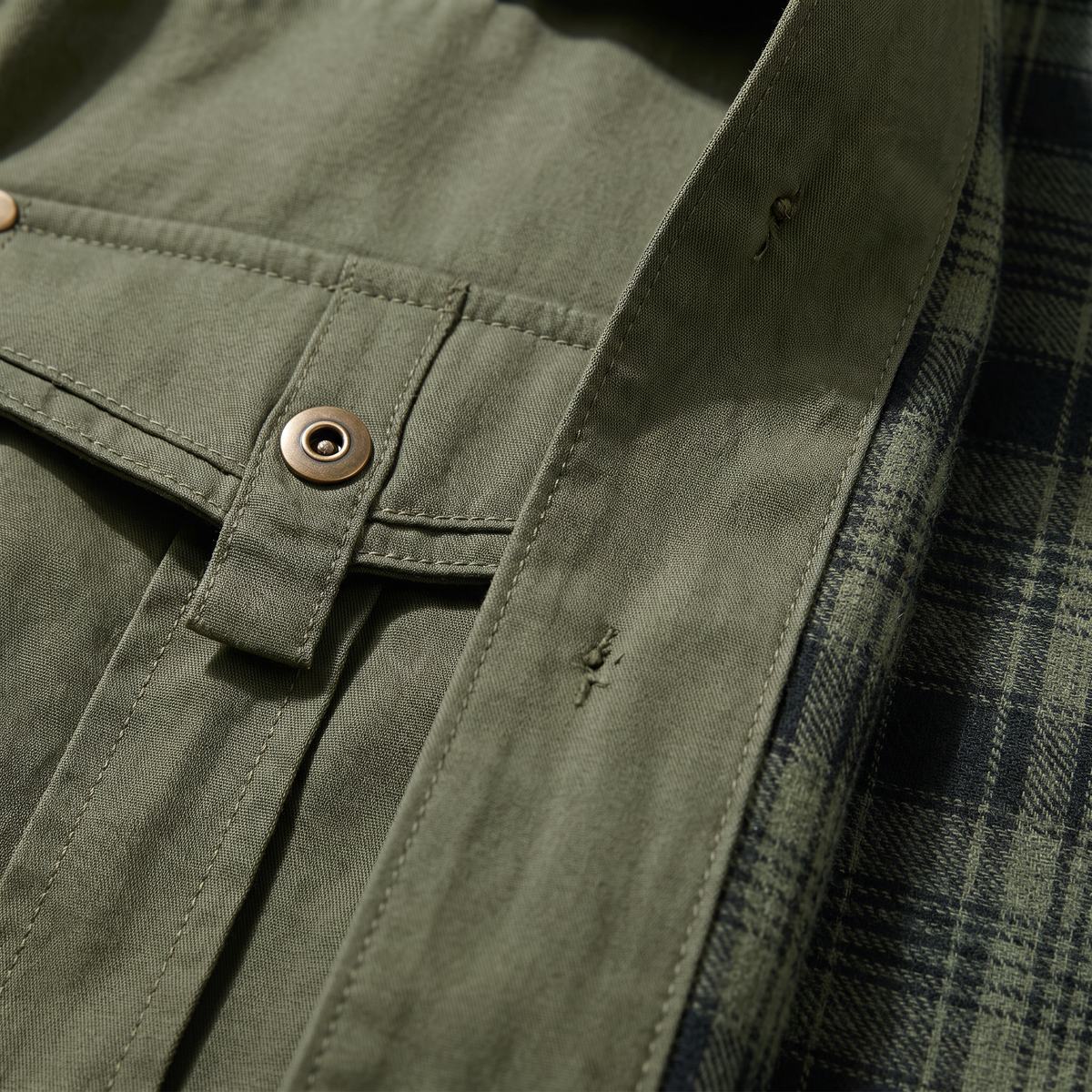 TARTAN LINED UTILITY OVERSHIRT