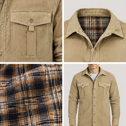 TARTAN LINED UTILITY OVERSHIRT