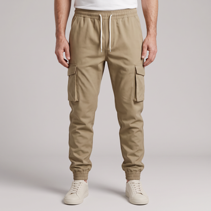 TAPERED CARGO WORK TROUSERS
