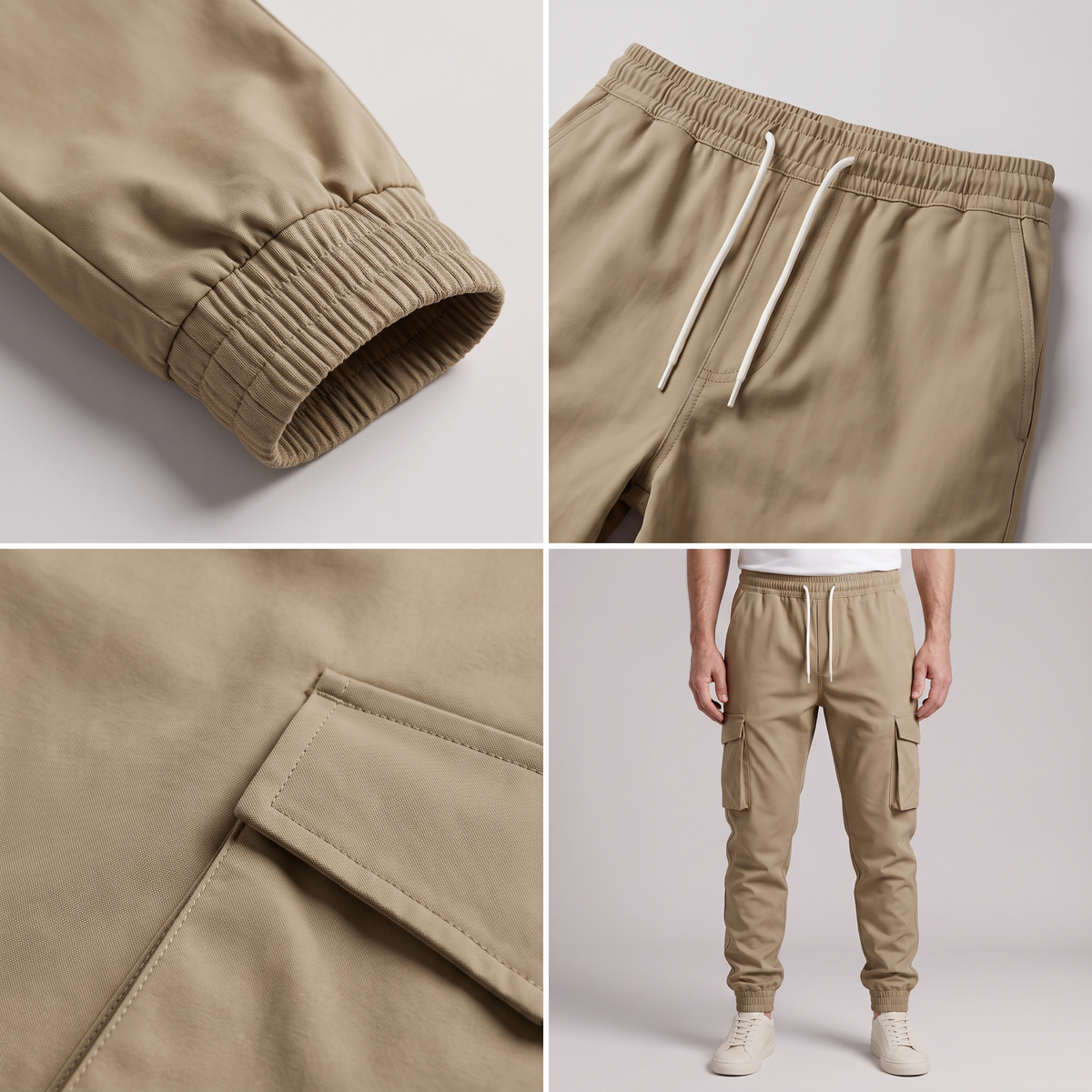 TAPERED CARGO WORK TROUSERS