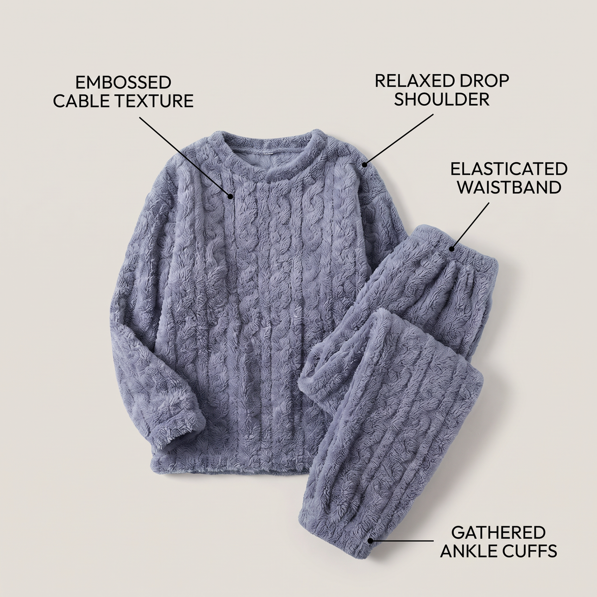 TEDDY TEXTURE TWO PIECE SET