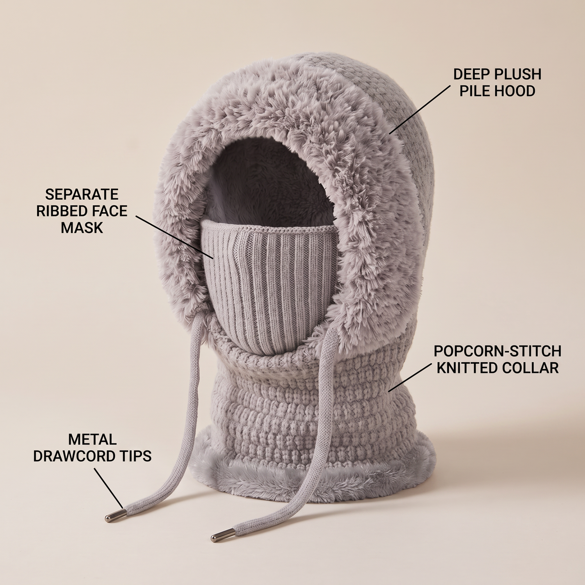 FLEECE NECK HOOD HAT