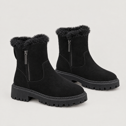 CLEATED SOLE WINTER ANKLE BOOTS