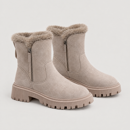 CLEATED SOLE WINTER ANKLE BOOTS