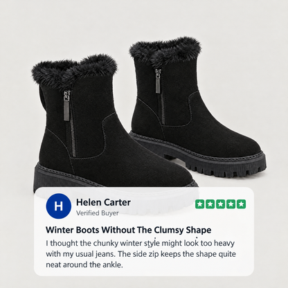CLEATED SOLE WINTER ANKLE BOOTS