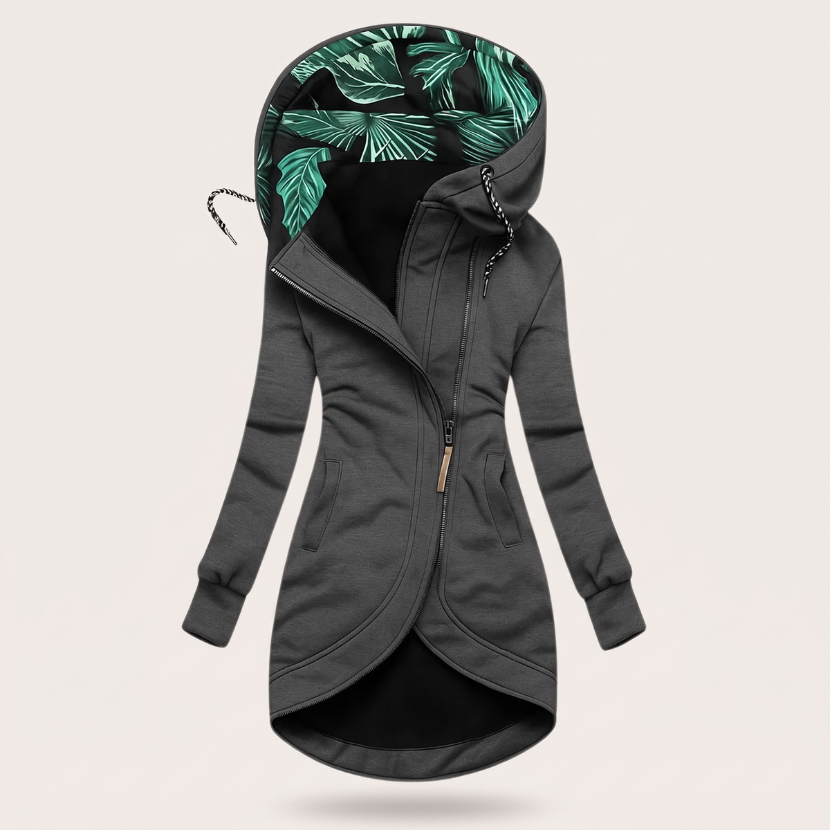 TROPICAL LINED HOODED JACKET