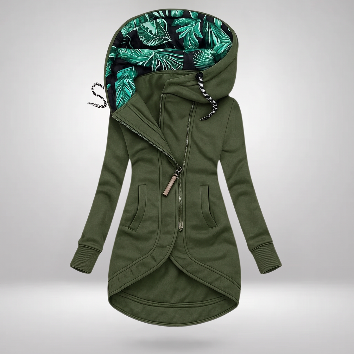 TROPICAL LINED HOODED JACKET