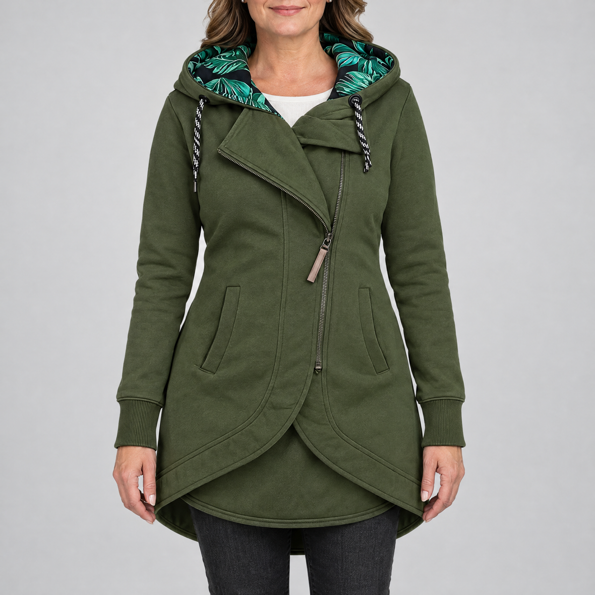 TROPICAL LINED HOODED JACKET