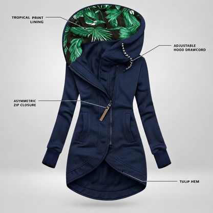 TROPICAL LINED HOODED JACKET