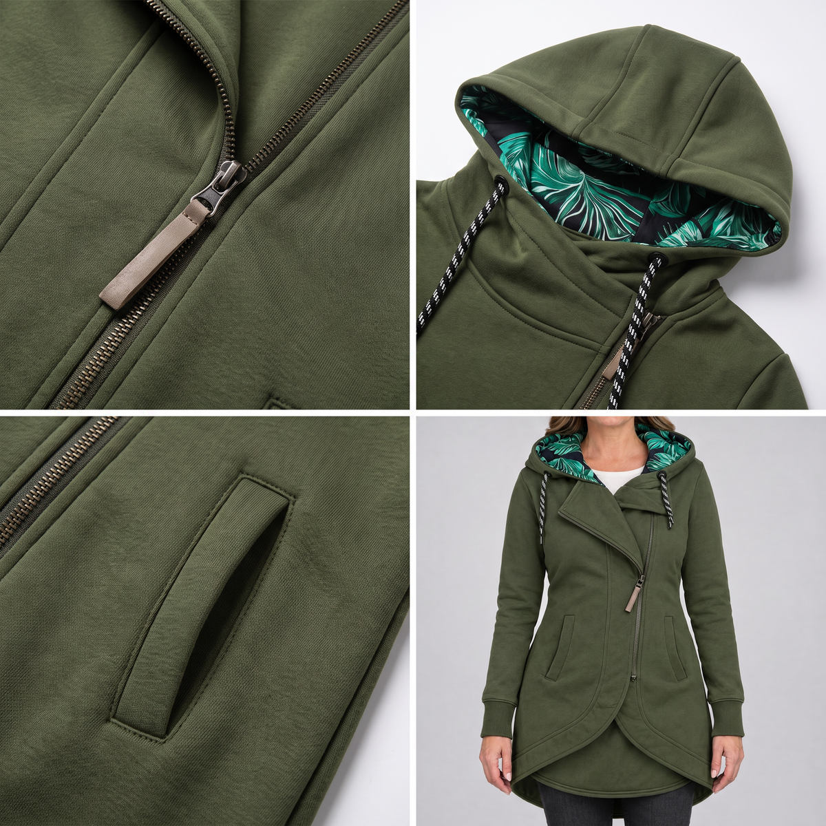 TROPICAL LINED HOODED JACKET