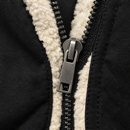 PLUSH HOOD THERMAL ZIP JACKET