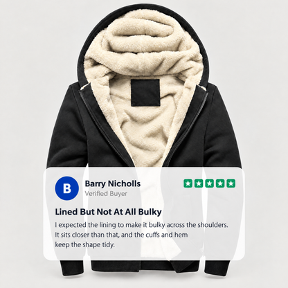 PLUSH HOOD THERMAL ZIP JACKET