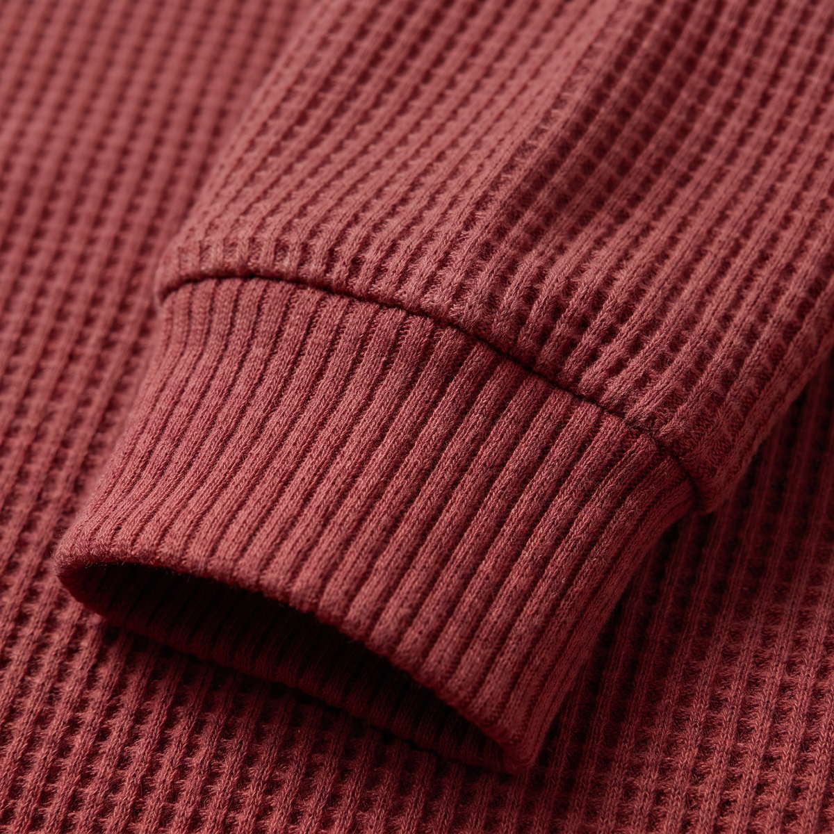 WAFFLE STITCH SPLIT NECK JUMPER