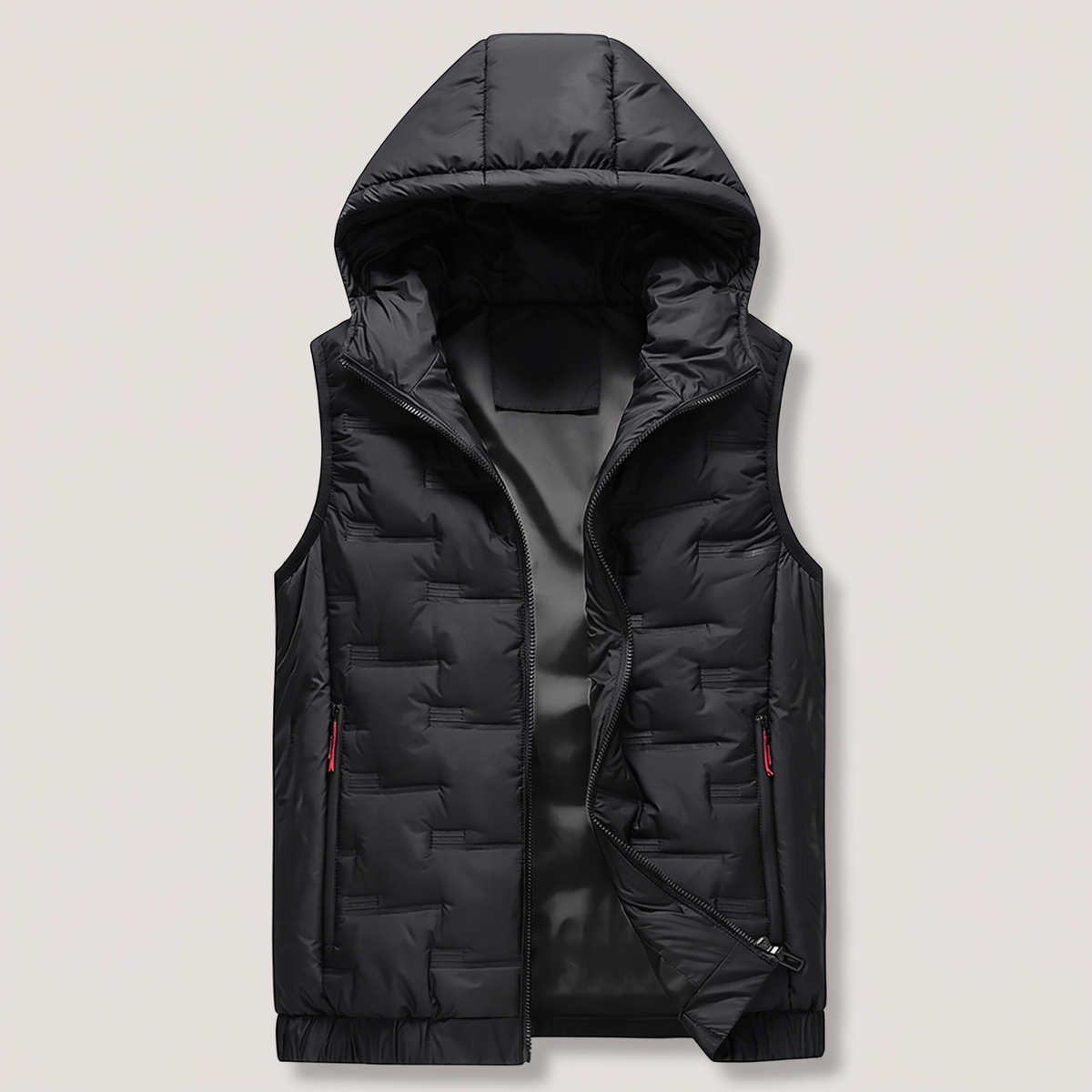 HOODED QUILTED GILET