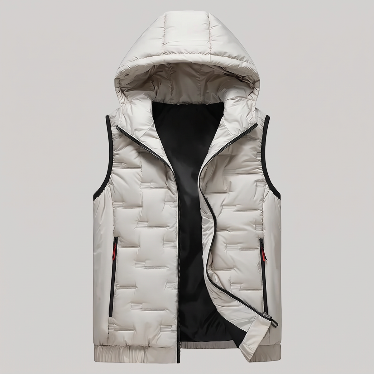 HOODED QUILTED GILET