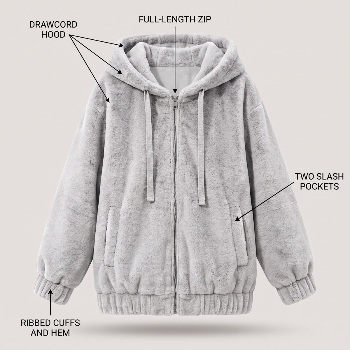 PLUSH HOOD THERMAL JACKET