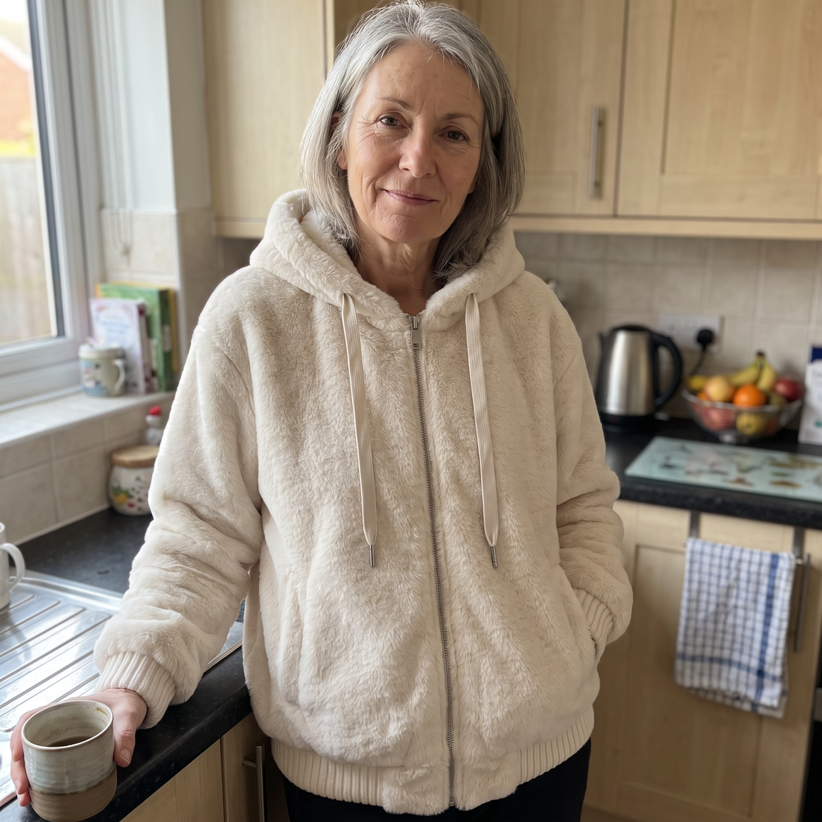 PLUSH HOOD THERMAL JACKET