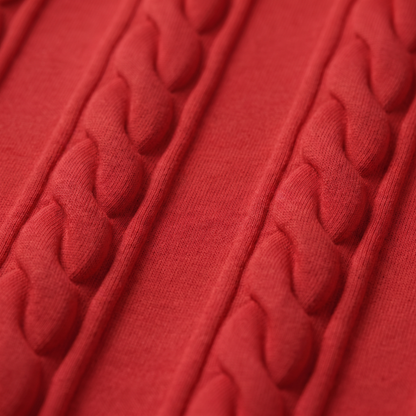 CABLE TEXTURE HALF ZIP JUMPER