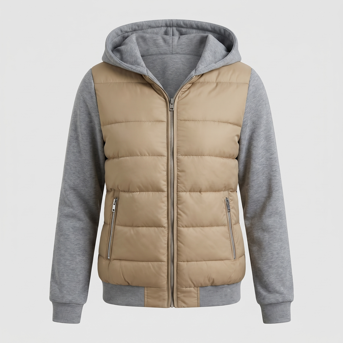 QUILTED FRONT CASUAL JACKET