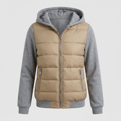QUILTED FRONT CASUAL JACKET