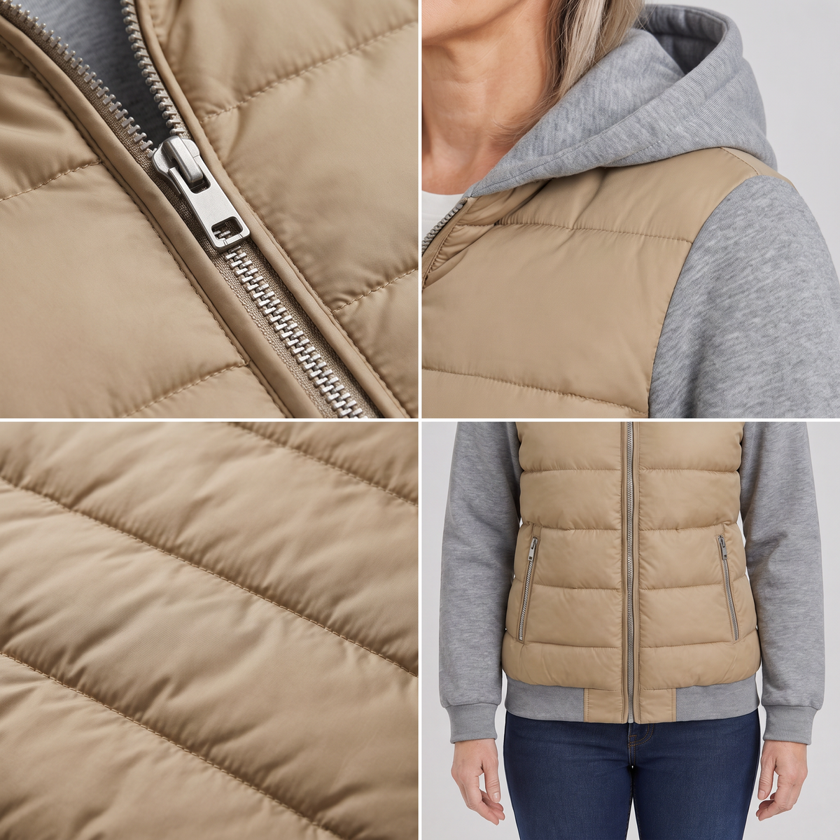 QUILTED FRONT CASUAL JACKET