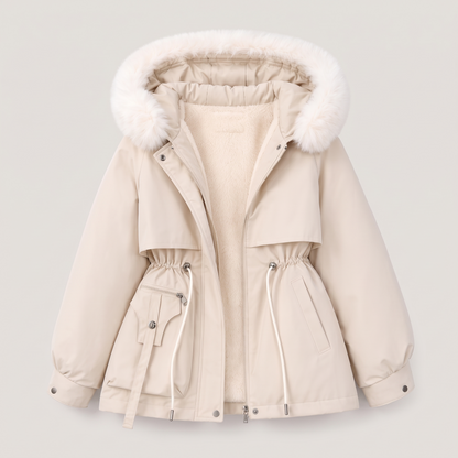 DRAWCORD WAIST FUR HOOD PARKA