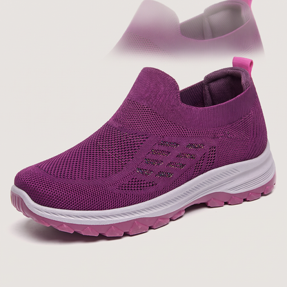 KNIT SLIP-ON WALKING TRAINERS